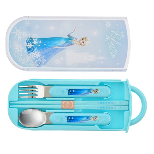 Disney Store - Elsa Essstäbchen Set Trio Besteck Frozen Blue - Kinderbesteck Japan Disney Store