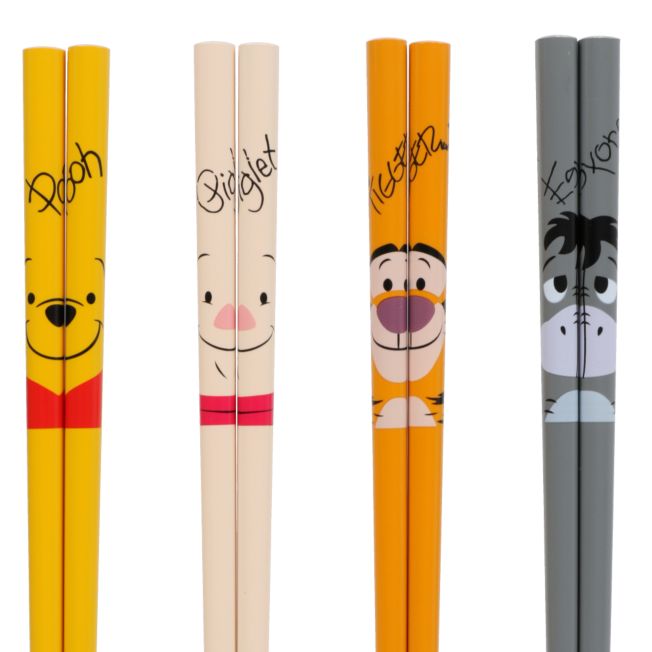 4er Set Winnie the Pooh Essstäbchen Tokyo Resort Japan Disney Store