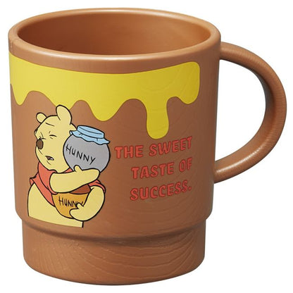 Disney Store - Holzoptik Stapelbecher mit lustigem Winnie the Pooh Gesicht - Geschirr Japan Disney Store