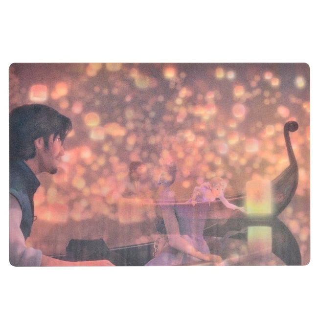 Rapunzel & Flynn Rider Postkarte Kanu Lentikular Japan Disney Store