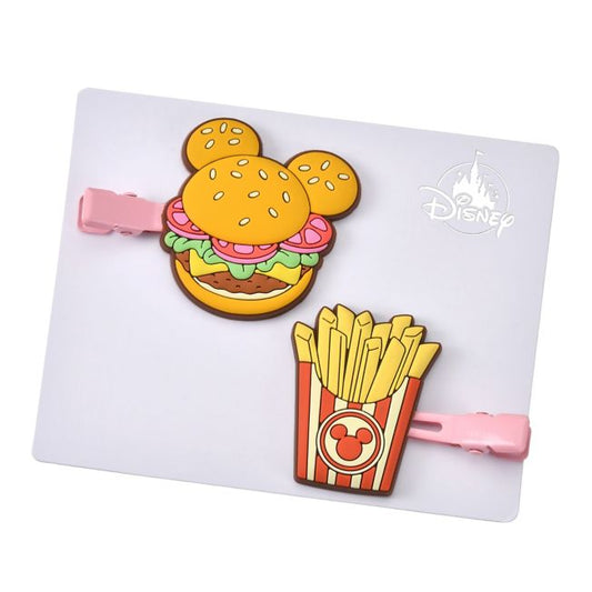 Disney Store - Mickey Haarspangen Set Burger & Pommes Frites - Haaraccessoire Japan Disney Store