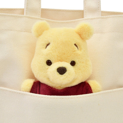Winnie the Pooh 2-Wege Einkauftasche mit Plüschtier Japan Disney Store
