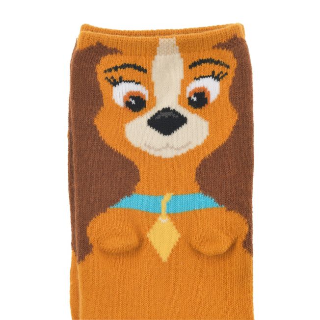 Susi und Strolch Puffy Face Pukupuku 23-25 - Socken Japan Disney Store