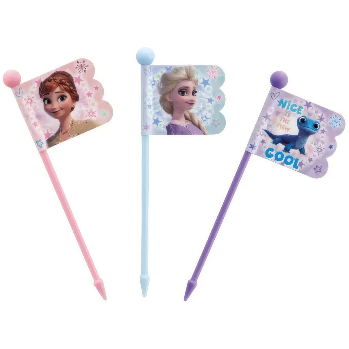 Die Eiskönigin Lunch-Picks 9er-Set mit Fähnchen, 7 cm – Produktbild