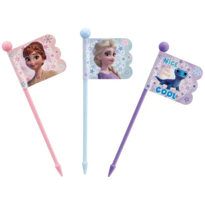 Die Eiskönigin Lunch-Picks 9er-Set mit Fähnchen, 7 cm – Produktbild