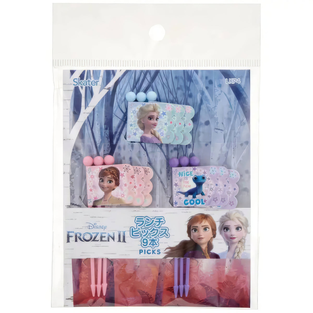 Die Eiskönigin Lunch-Picks 9er-Set mit Fähnchen, 7 cm – Produktbild