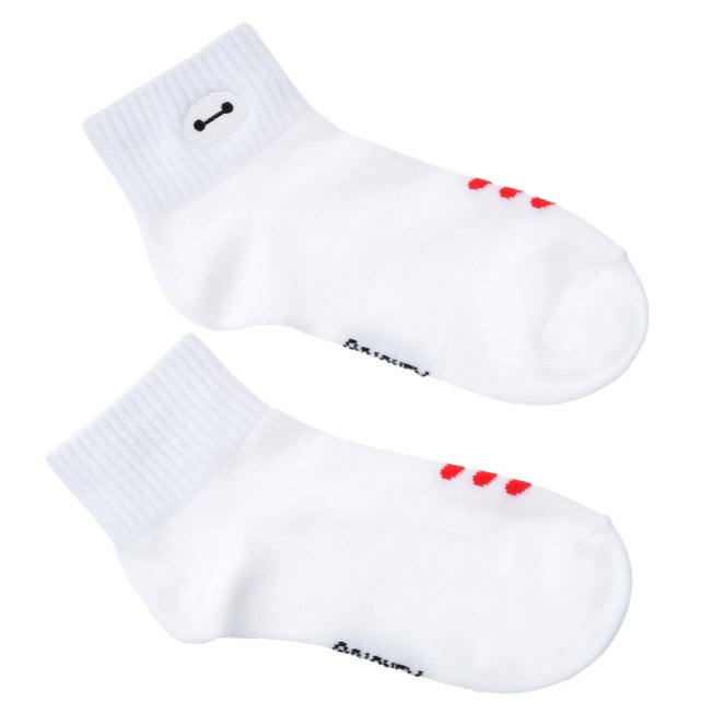 Baymax Gesichtsstickerei Kurzsocken Weiß 36-39 Japan Disney Store