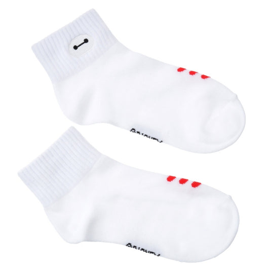 Baymax Gesichtsstickerei Kurzsocken Weiß 36-39