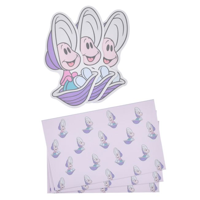 Young Oyster Mini Die Cut Message Card and Envelope Set Japan Disney Store