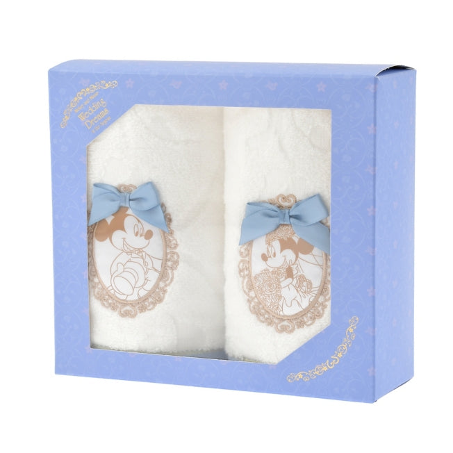 Disney Store - Mickey & Minnie Gesichtstuch Set Hochzeitsmuster - Badaccessoire Japan Disney Store