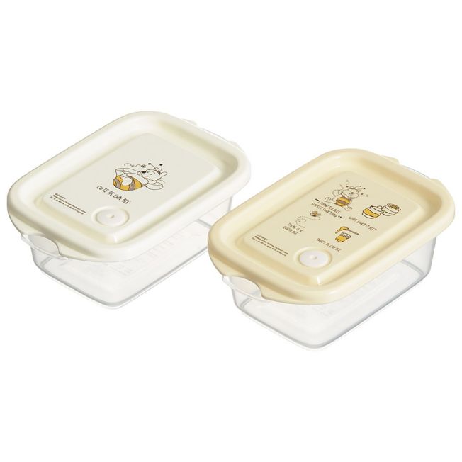 Disney Store - Skater Antibakterielle Siegelbox 2 Stück 300ml mit Luftblasen Stapelbar Mikrowellengeeignet - Lebensmittelbehälter Japan Disney Store