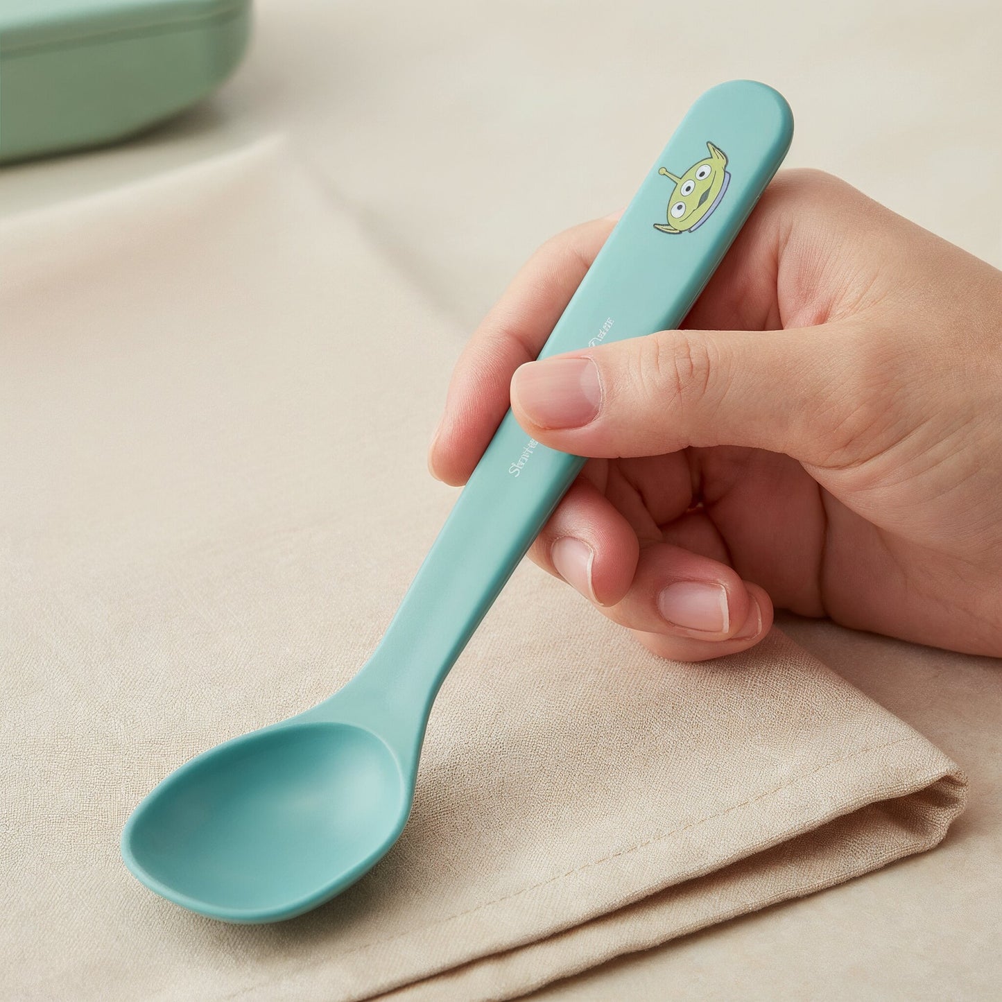 Disney Store - Antibacterial Soup Spoon with Case [16cm] Toy Story Smoke Color - Kitchen Utensils