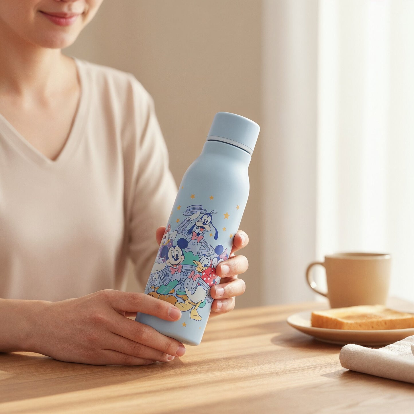 Mickey & Friends Edelstahlflasche mit Sternenmuster