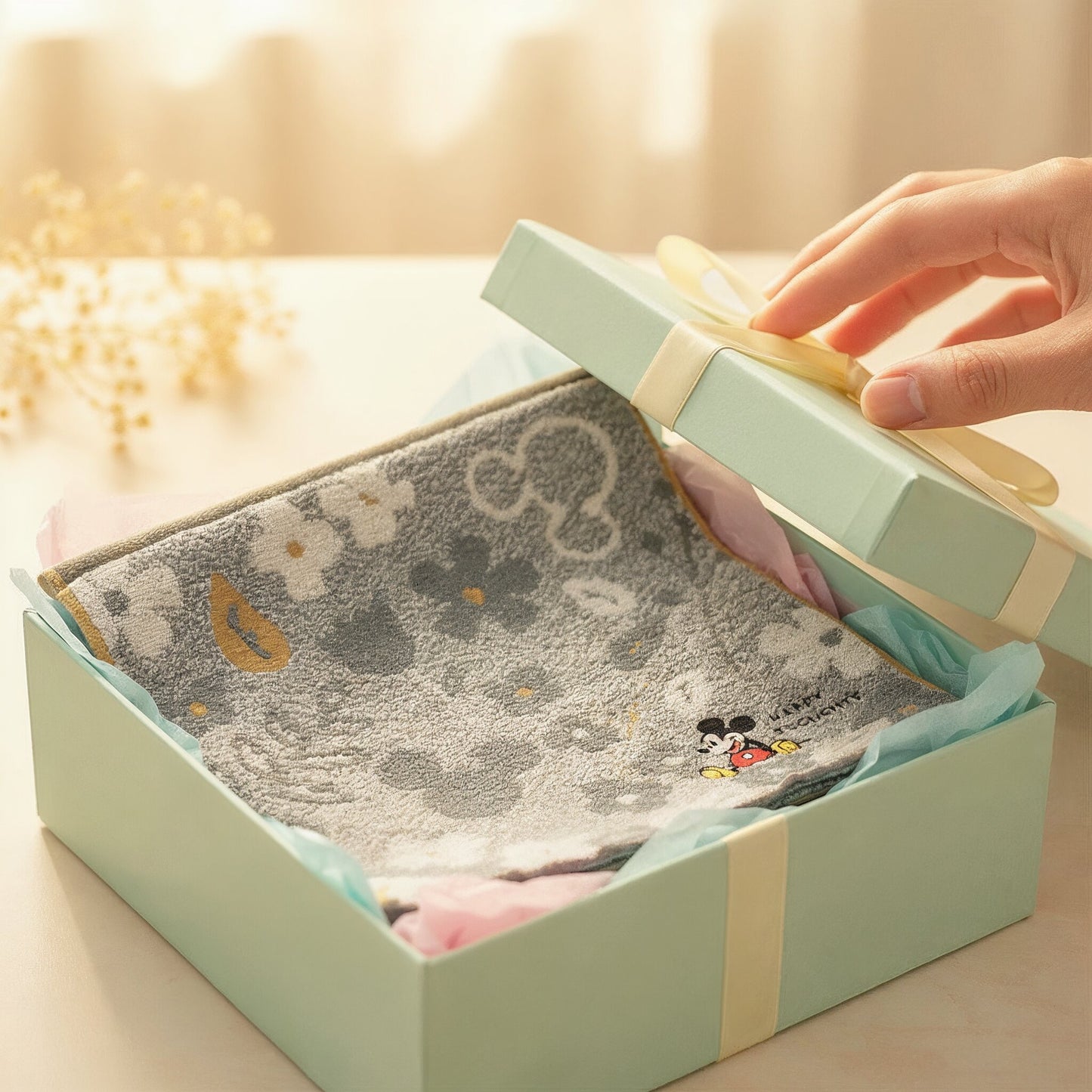 Mickey Mouse Washcloth Natural