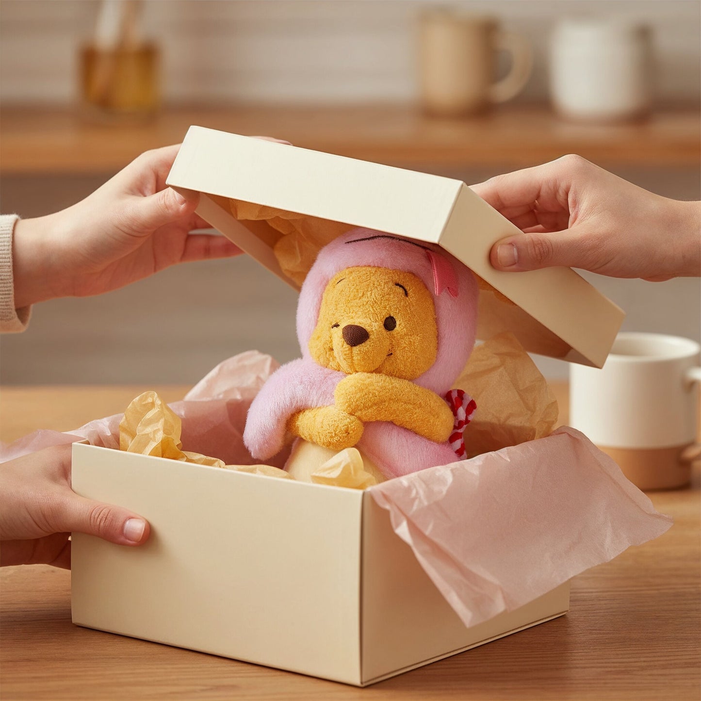 Disney Store Winnie the Pooh Plush Keychain Accessory