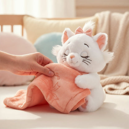 Marie Fashionable Cat Blanket with Bow Pattern Plush Toy - Blanket