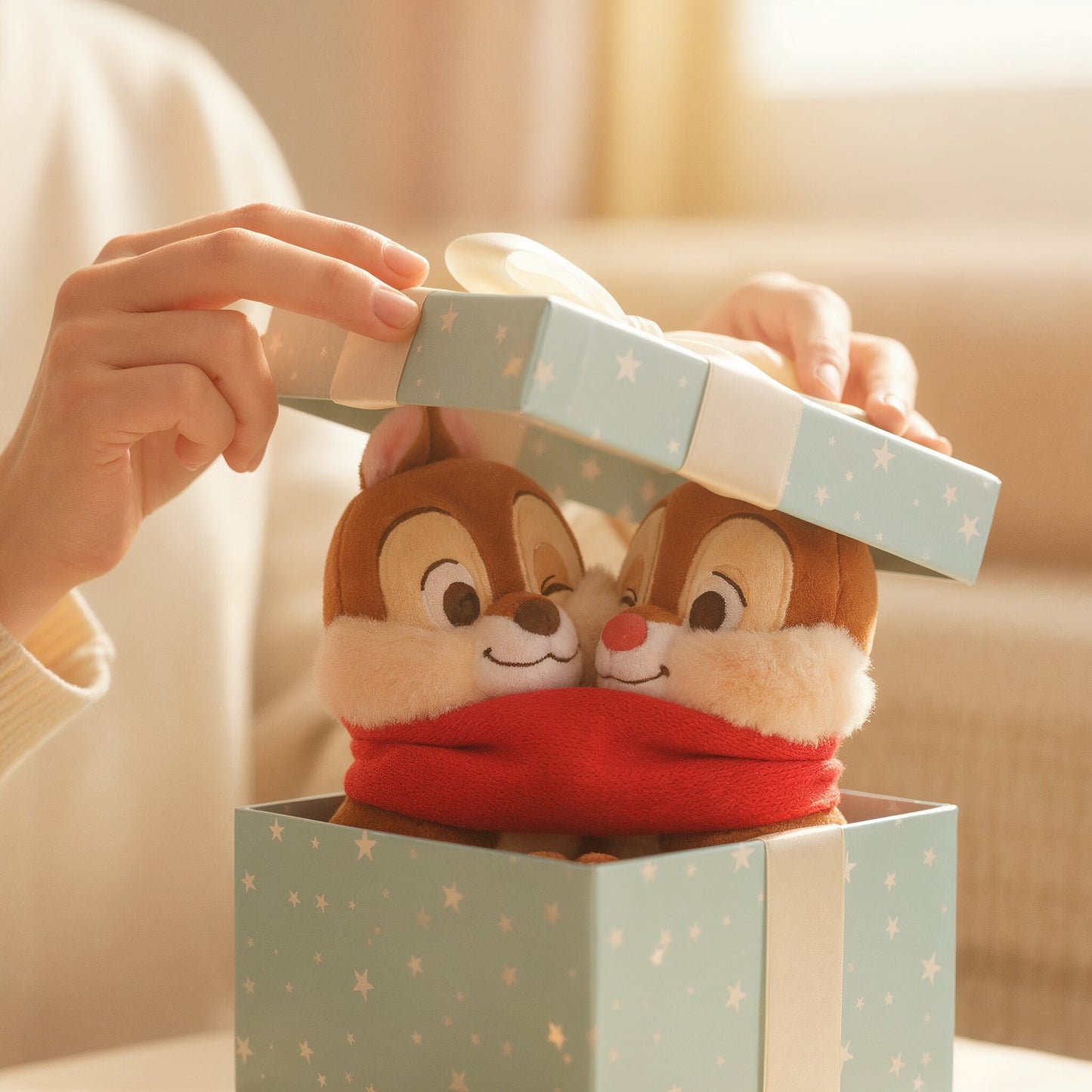 Chip &amp; Dale knitted scarf