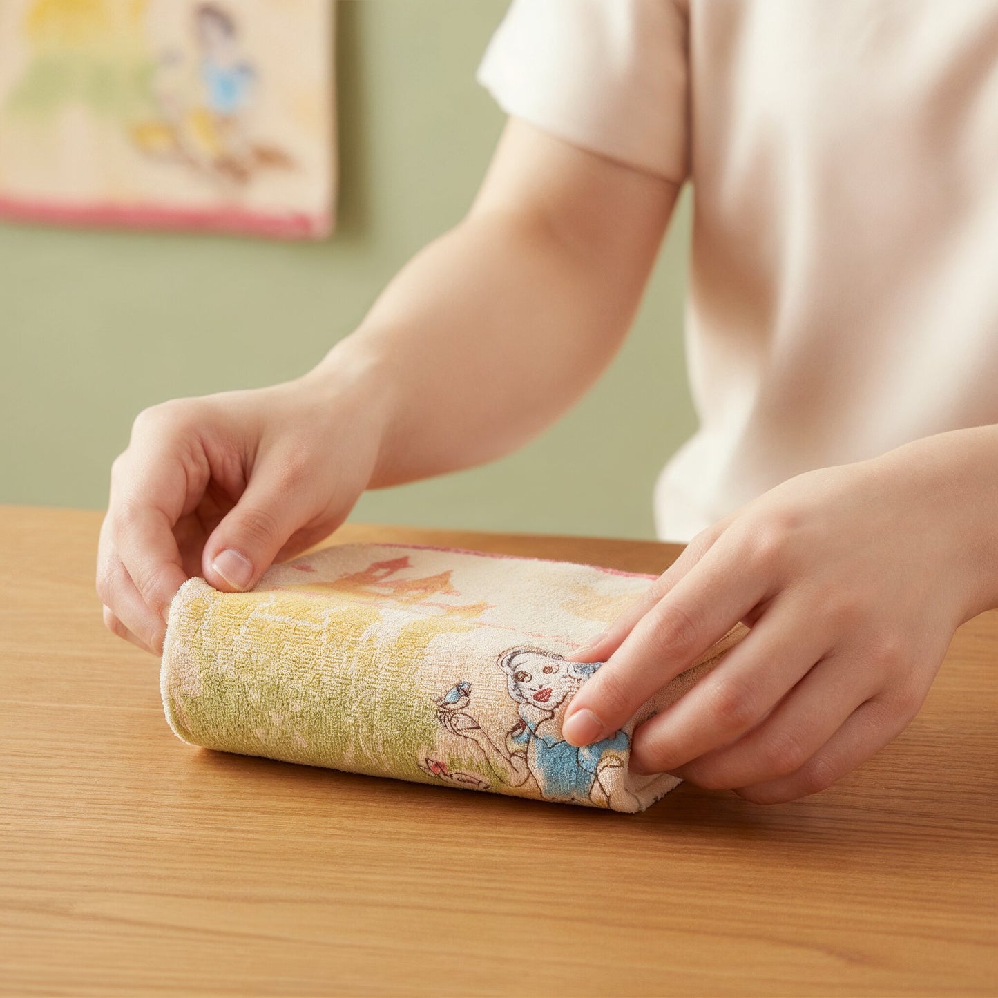 Snow White Wash Towel Water Snow