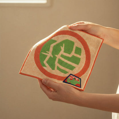 towel with Hulk patch