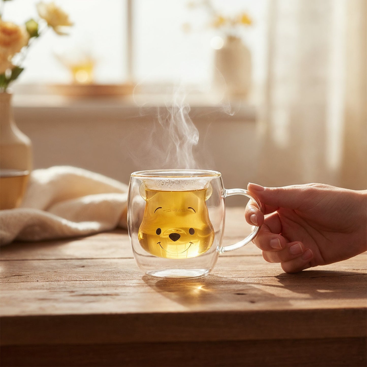 Winnie the Pooh doppelwandiges hitzebeständiges Glasbecher