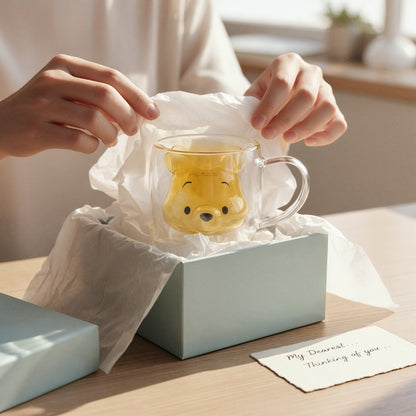 Winnie the Pooh doppelwandiges hitzebeständiges Glasbecher