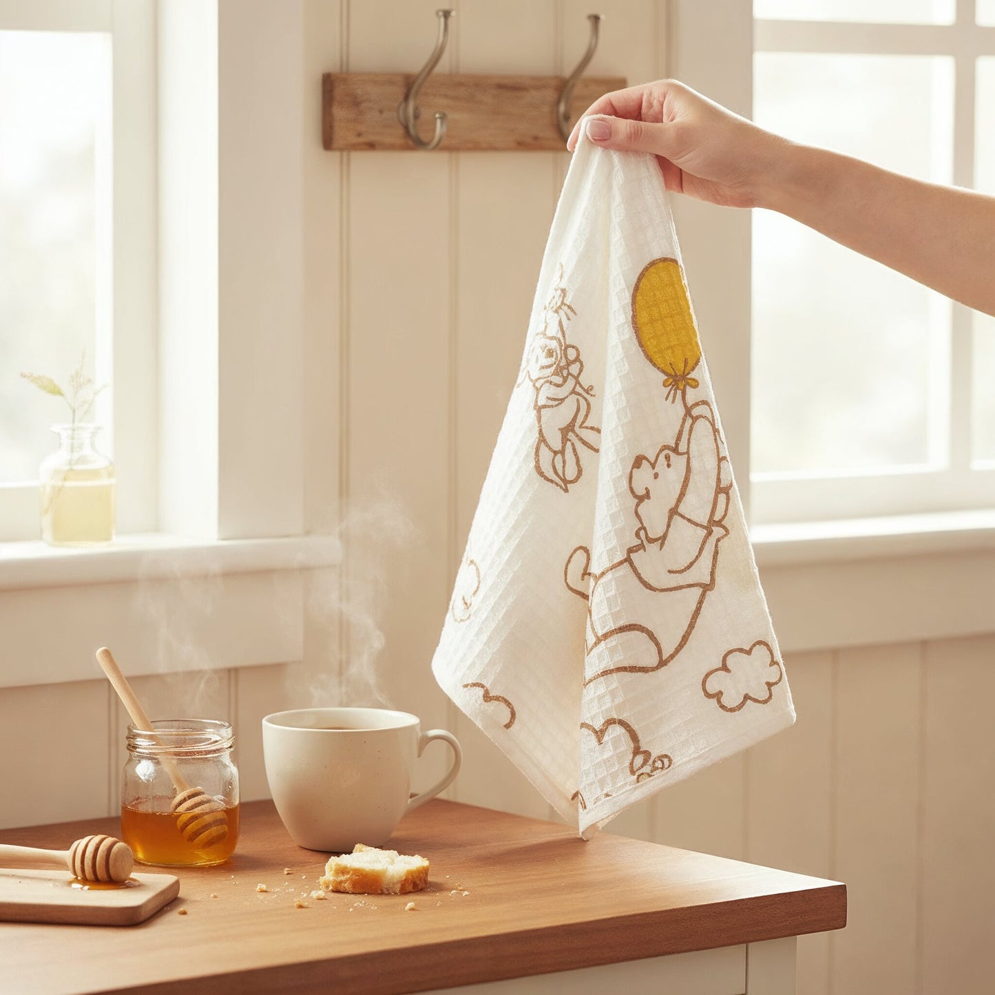 Waffelstoff Geschirrtuch 3er-Set mit Winnie the Pooh