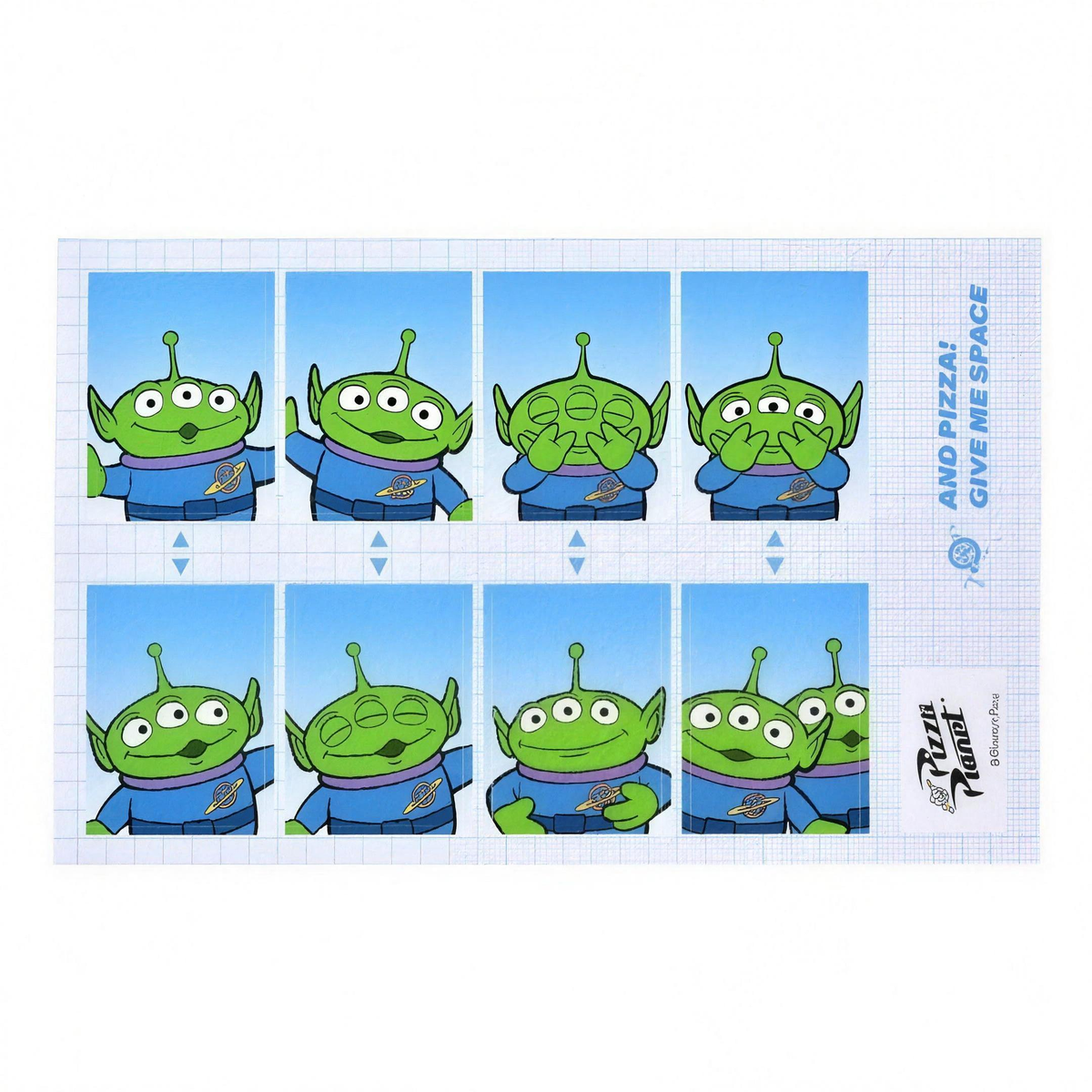 Little Green Men/Alien Fotoaufkleber Japan Disney Store