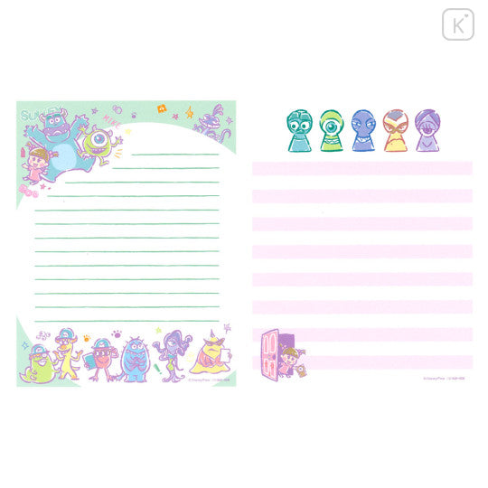 Letter Envelope Set Monster Company Japan Disney Store