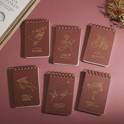 Das wandelnde Schloss - Mini-Ring-Notizbuch mit Folienstempel Studio Ghibli