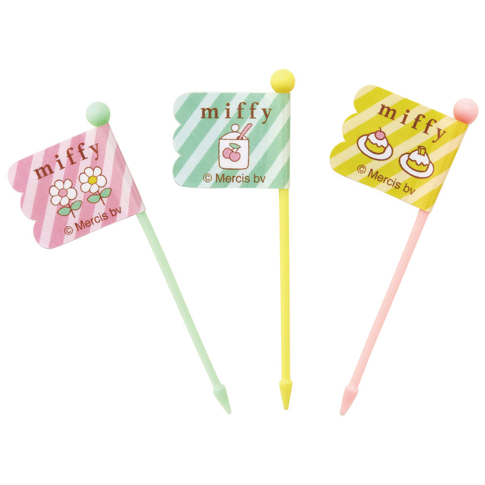 Miffy Lunch Picks 9-piece set with flags, 7 cm