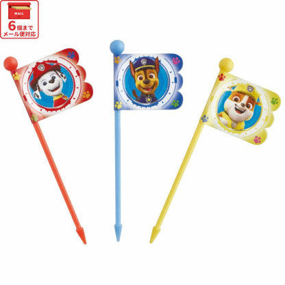 Paw Patrol Lunch-Picks 9er-Set mit Fähnchen, 7 cm – Produktbild