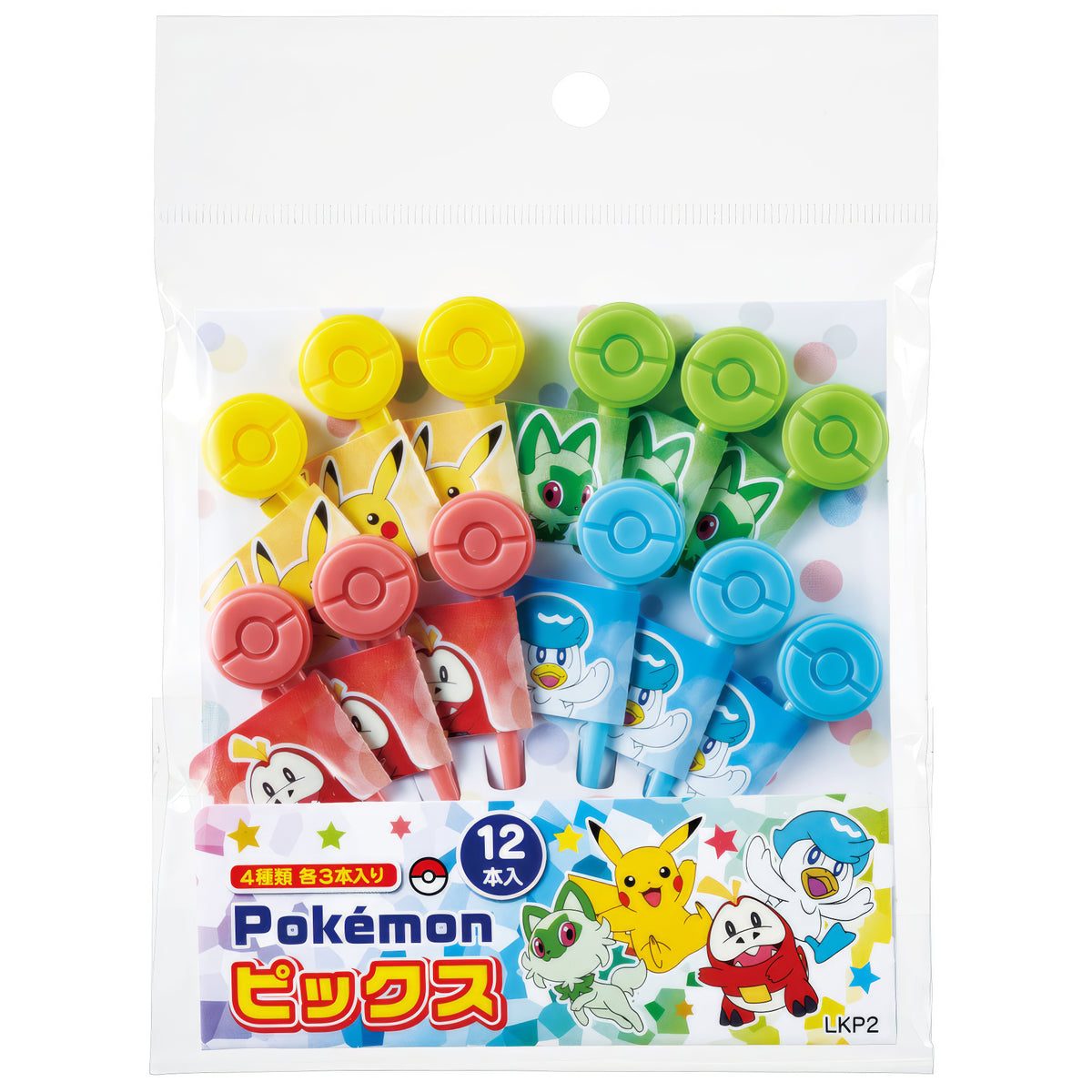 Pikachu Lunch-Picks 12er-Set, 4 Motive – Produktbild