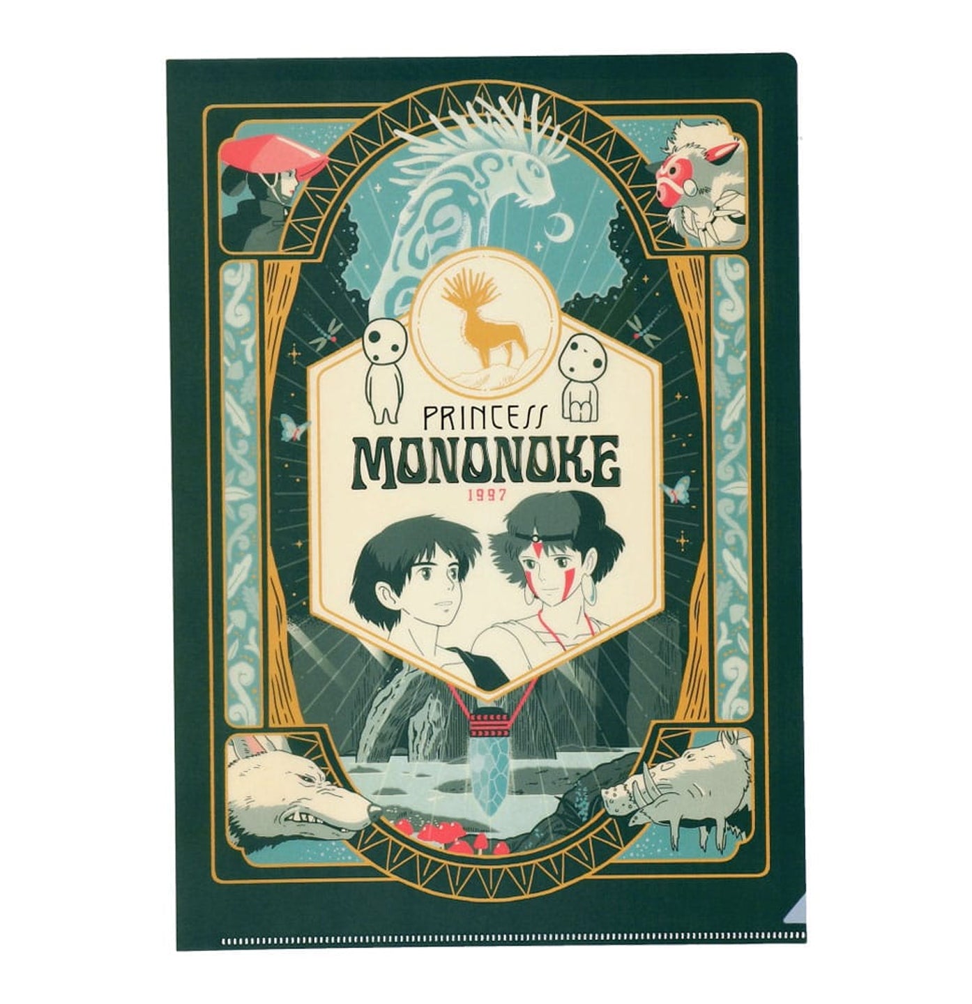 Prinzessin Mononoke Transparenter Retro-Rahmen Studio Ghibli