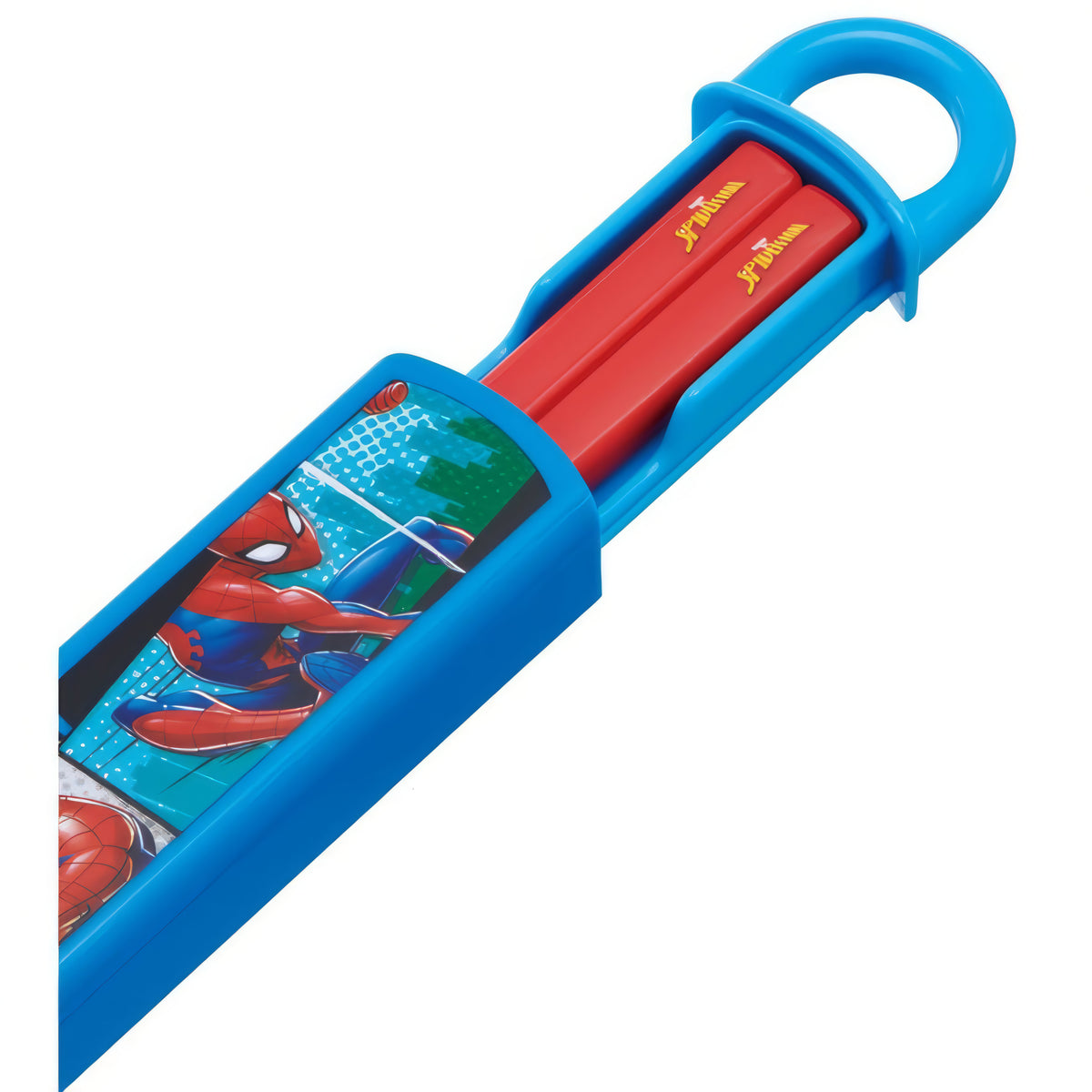 Spider-Man Kinder-Essstäbchen 16,5 cm mit Etui – Produktbild