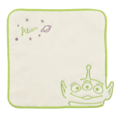 Little Green Men/Alien Mini Towel with Line Embroidery