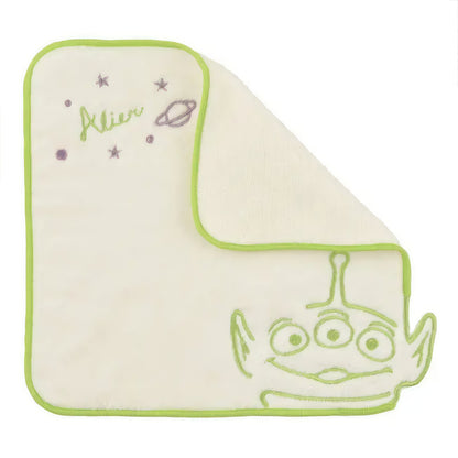 Little Green Men/Alien Mini Towel with Line Embroidery