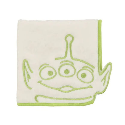 Little Green Men/Alien Mini Towel with Line Embroidery
