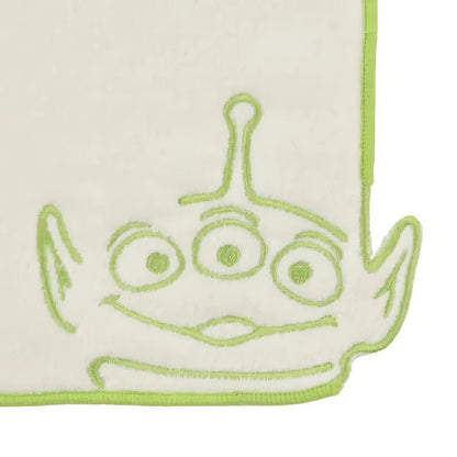 Little Green Men/Alien Mini Towel with Line Embroidery