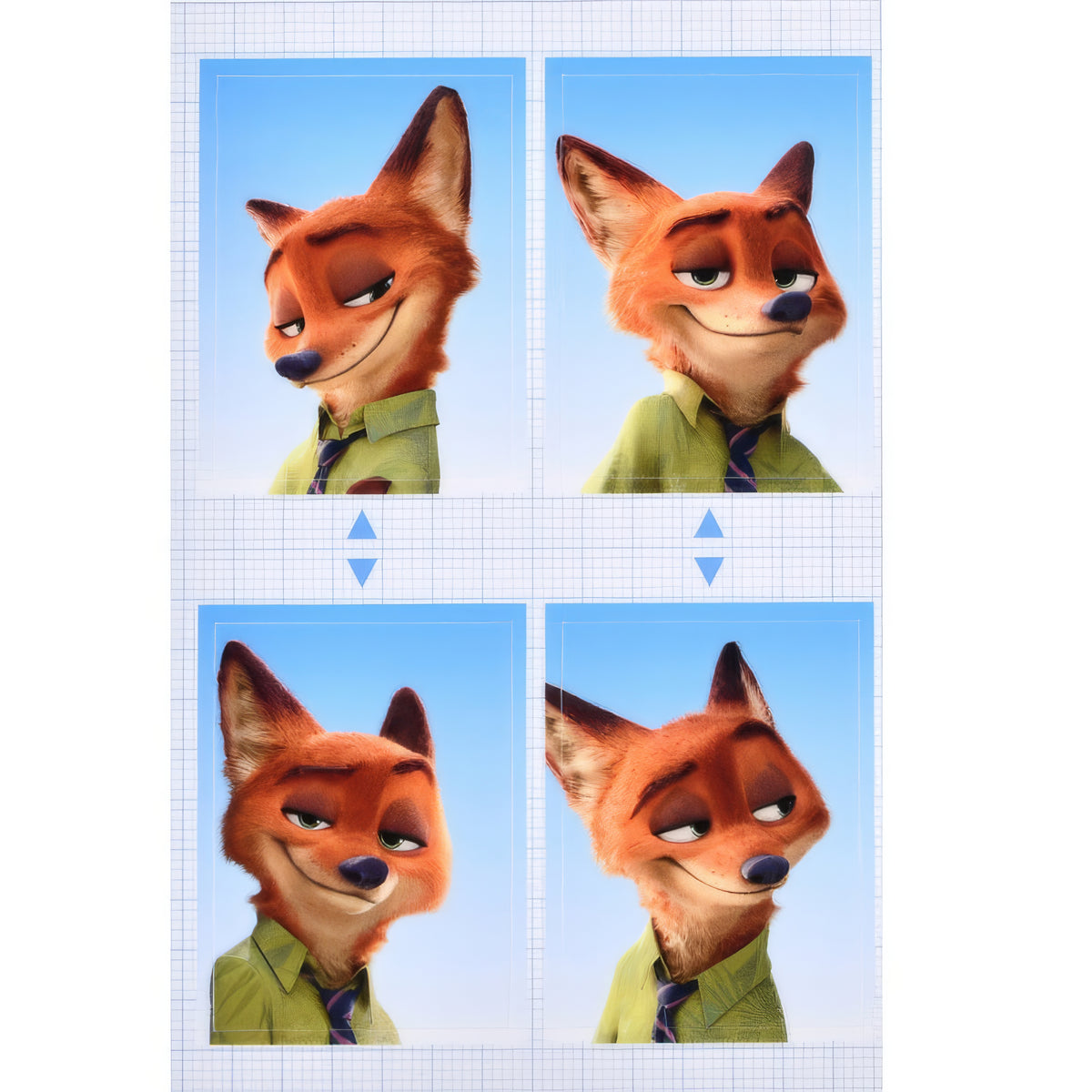 Nick Wilde Siegel Aufkleber im Passbildstil Japan Disney Store