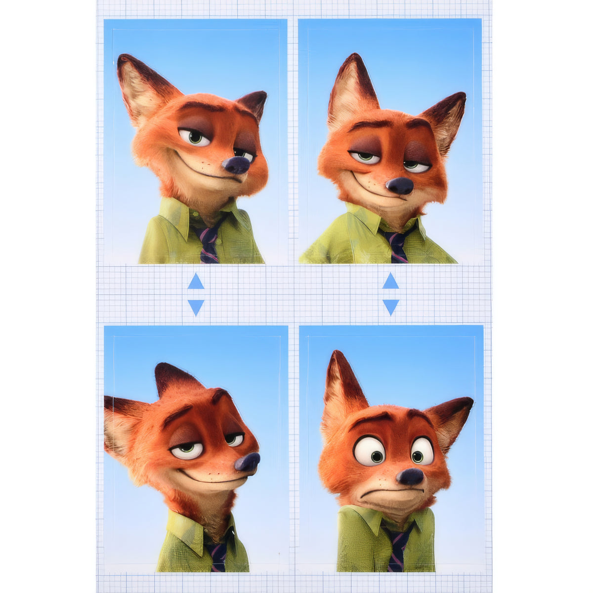 Nick Wilde Siegel Aufkleber im Passbildstil Japan Disney Store