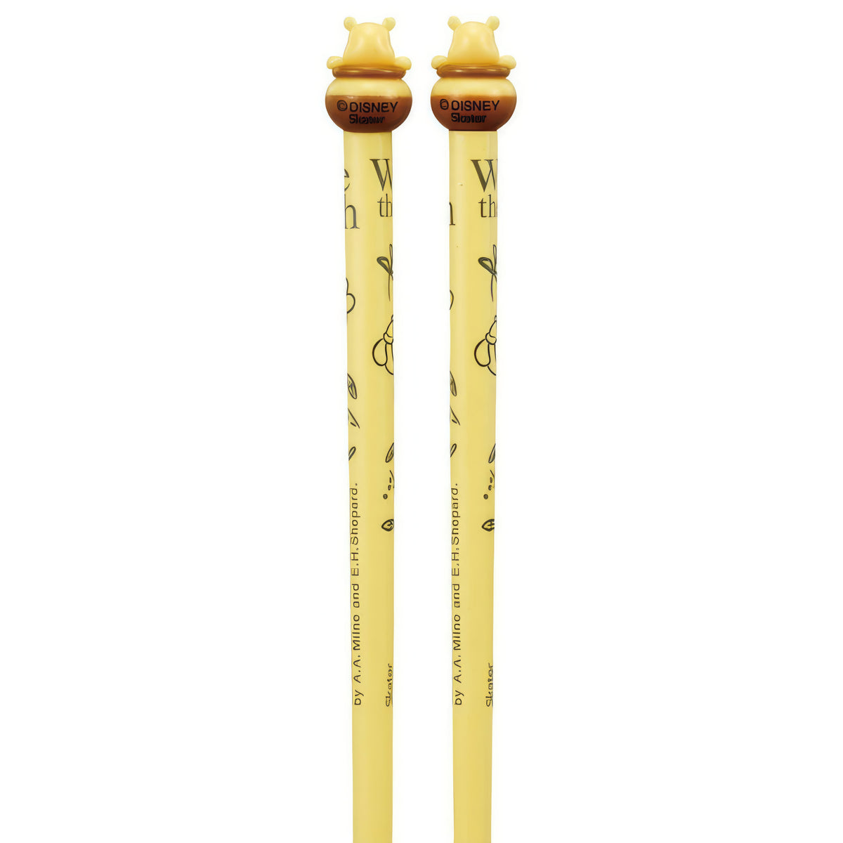Winnie Puuh Essstäbchen 21 cm mit Maskottchen, Holz – Produktbild